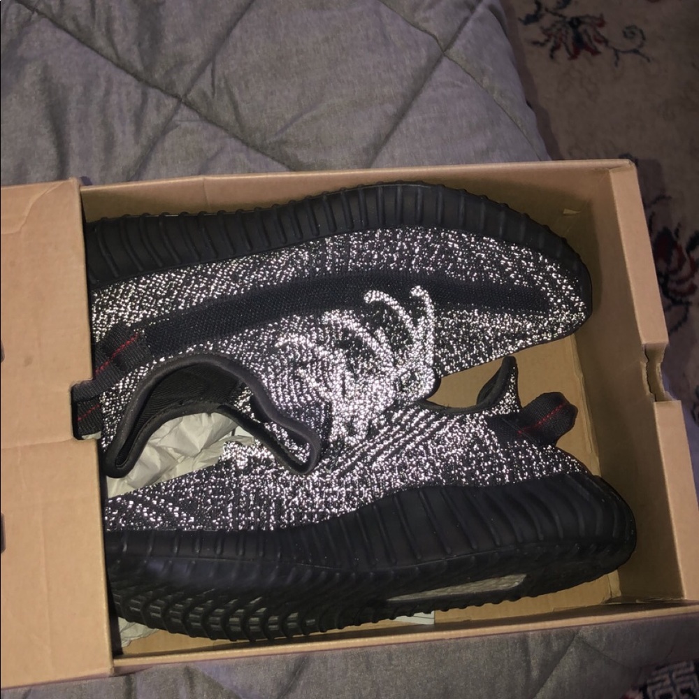 Yeezy 350 v2 static black reflective shoes size 11